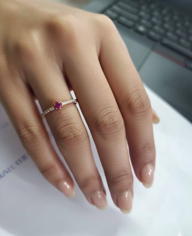 Elegant Ruby Sparkle Ring