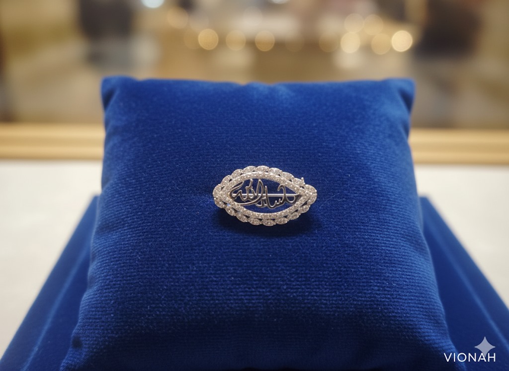 Calligraphy 925 Silver Brooch