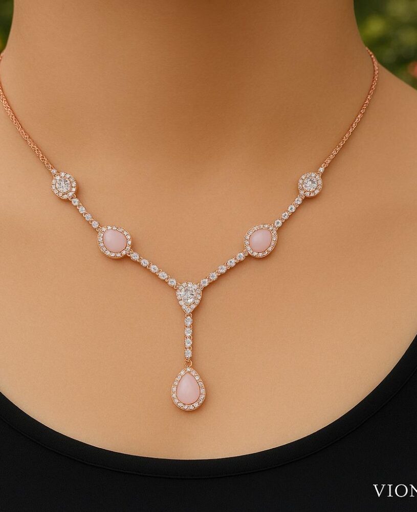 Rose Blush Necklace & earrings