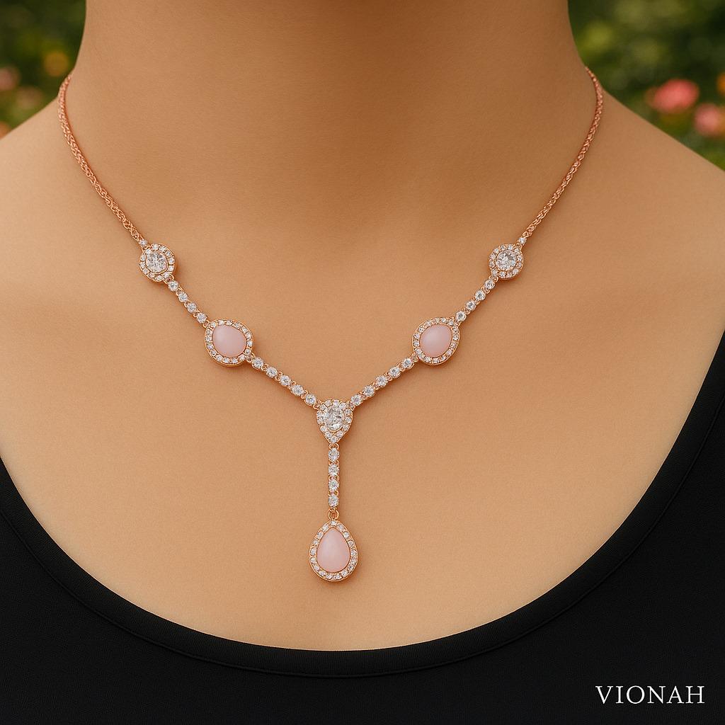 Rose Blush Necklace & earrings