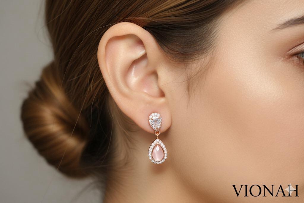 Rose Blush Necklace & earrings - Image 2