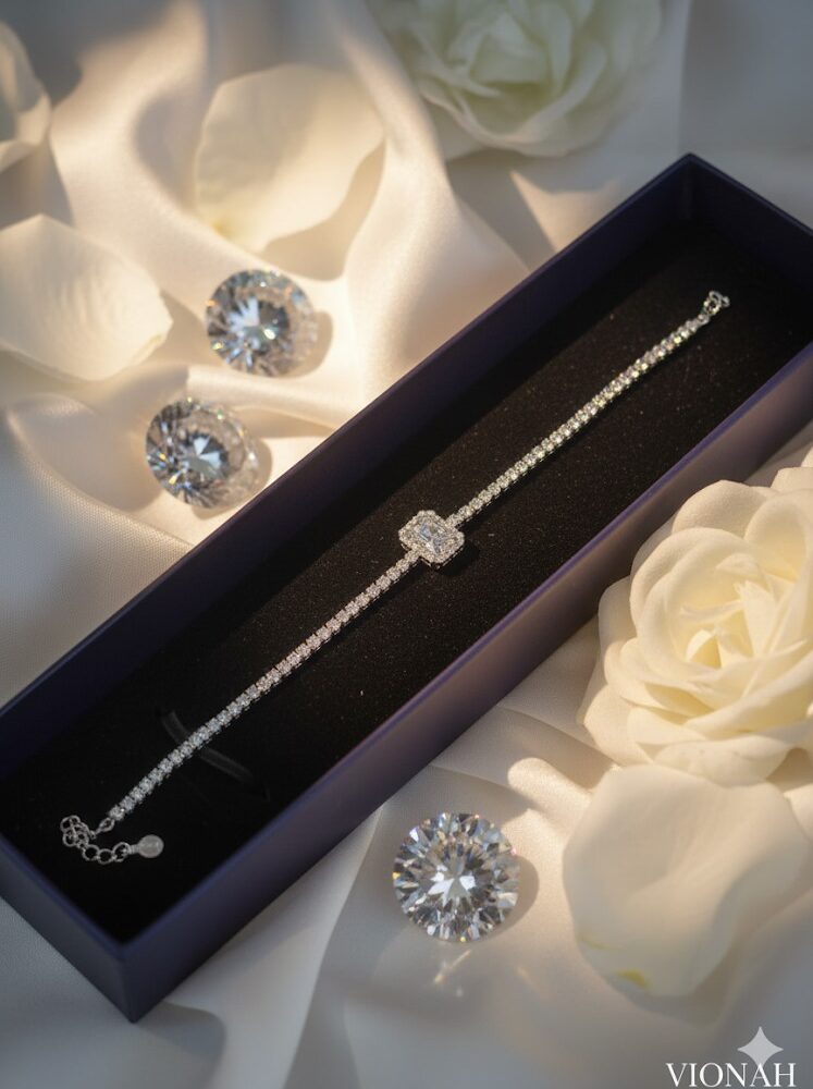 Classic Solitaire 925 Silver Bracelet