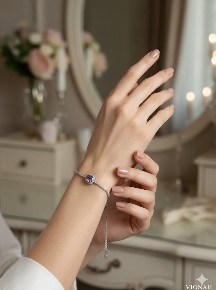 Amethyst Shine 925 Silver Bracelet