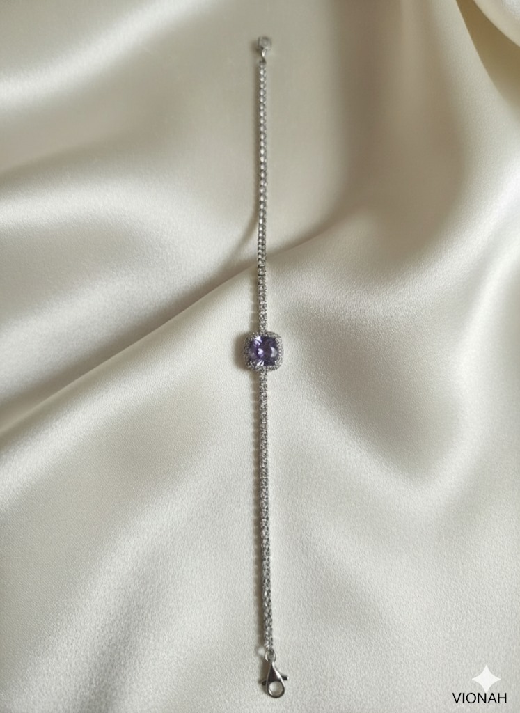 Amethyst Shine 925 Silver Bracelet - Image 3