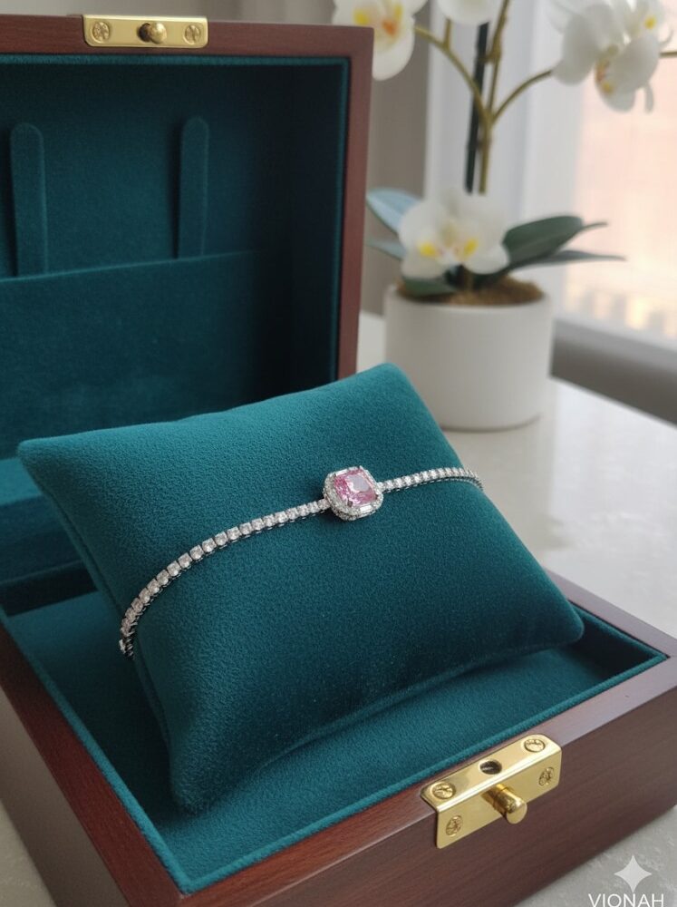 Pink Elegance 925 Silver Bracelet
