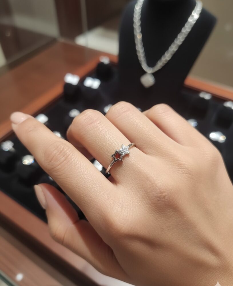 Twin Star Silver Ring