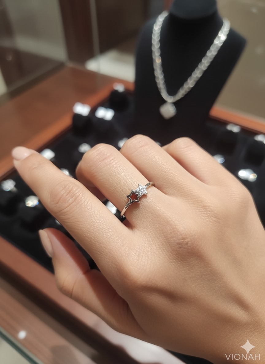 Twin Star Silver Ring