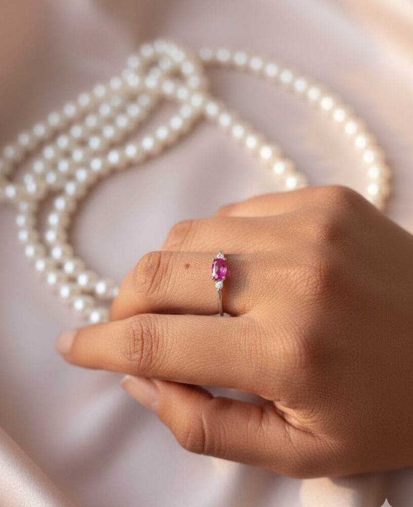 Pink Stone Elegance Ring