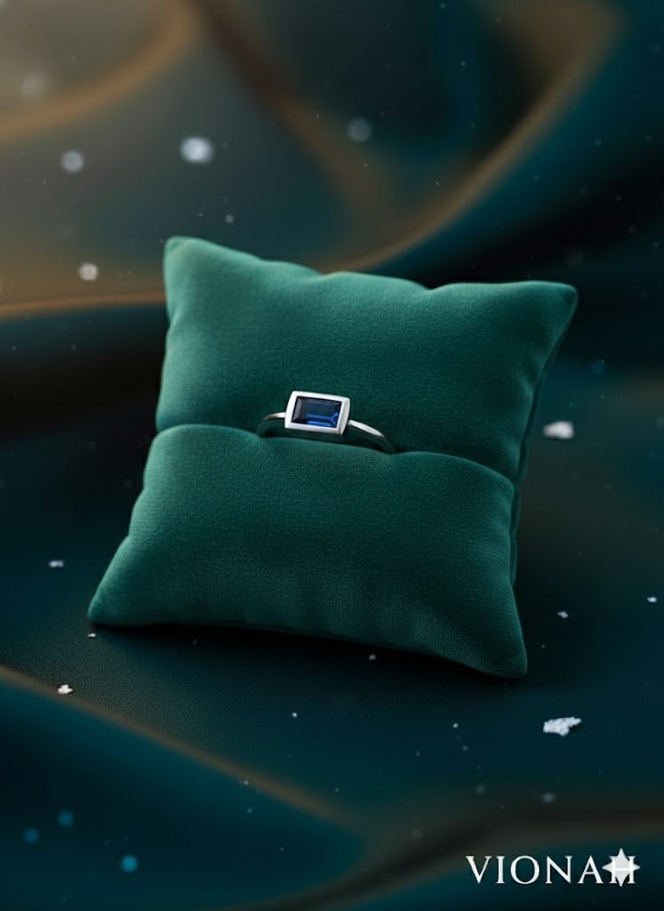 Midnight Elegance Silver Ring - Image 3