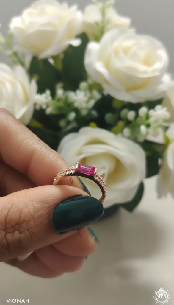 Ruby Glow Silver Ring - Image 3