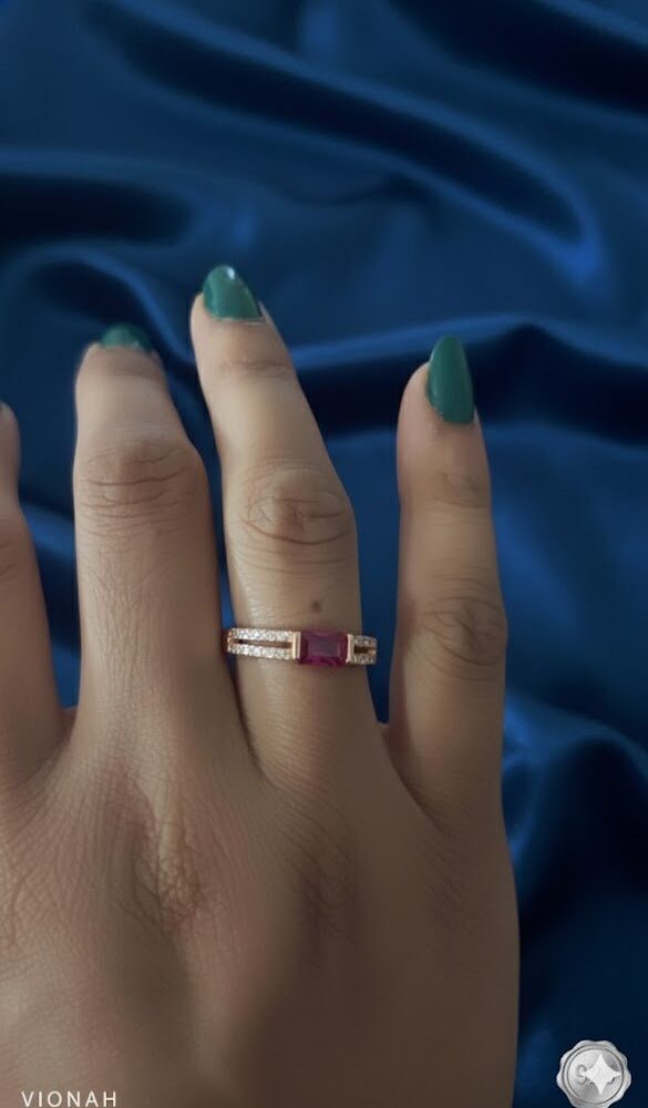 Ruby Glow Silver Ring