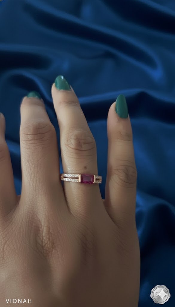 Ruby Glow Silver Ring