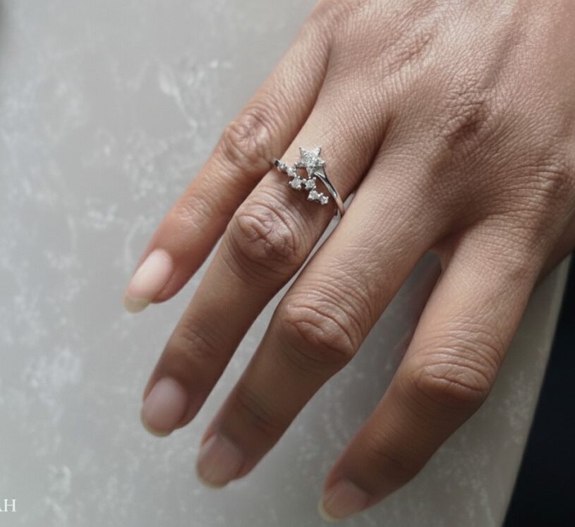 Star Cluster Silver Ring