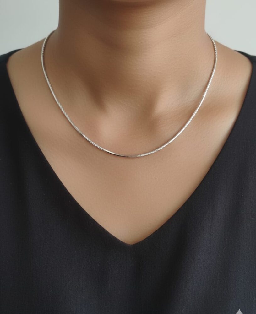 Silver Cut Chain