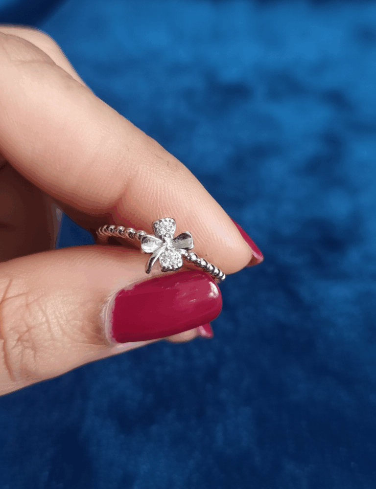 Silver Floral Ring