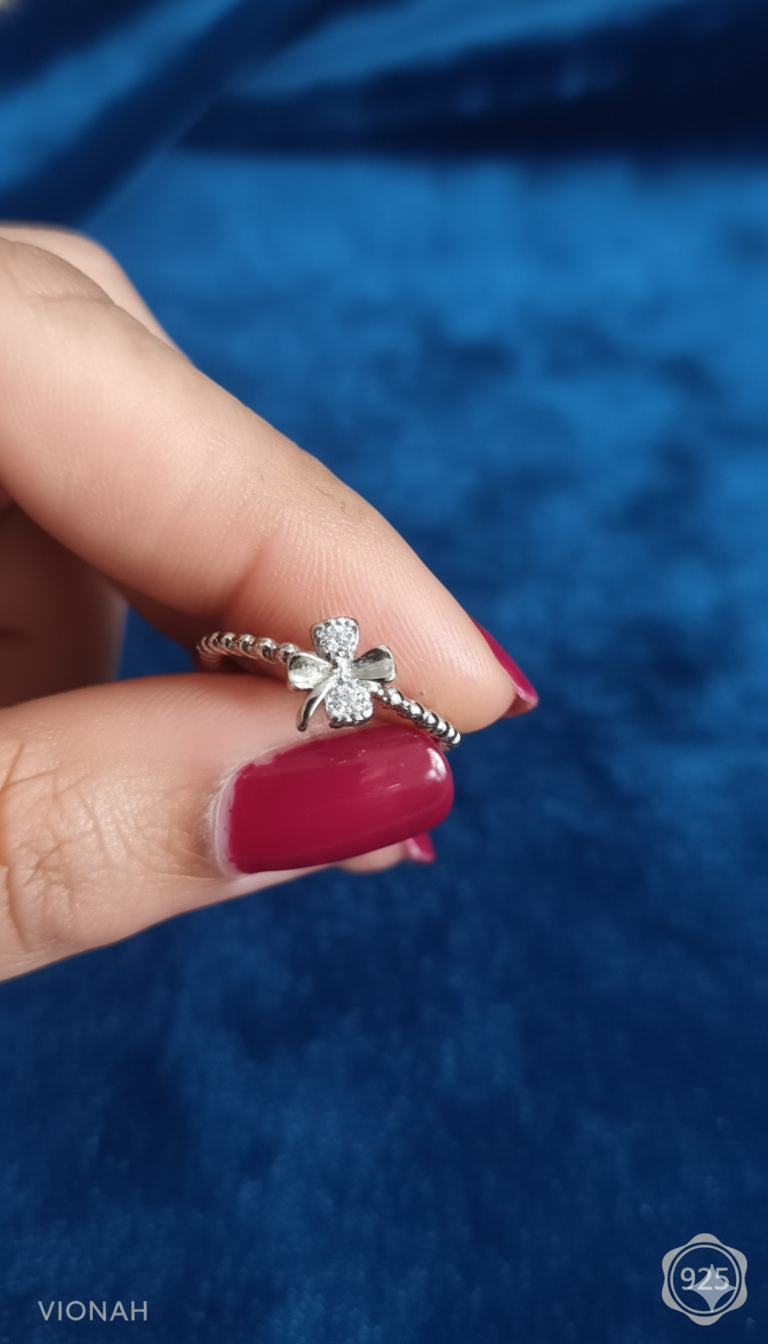 Silver Floral Ring