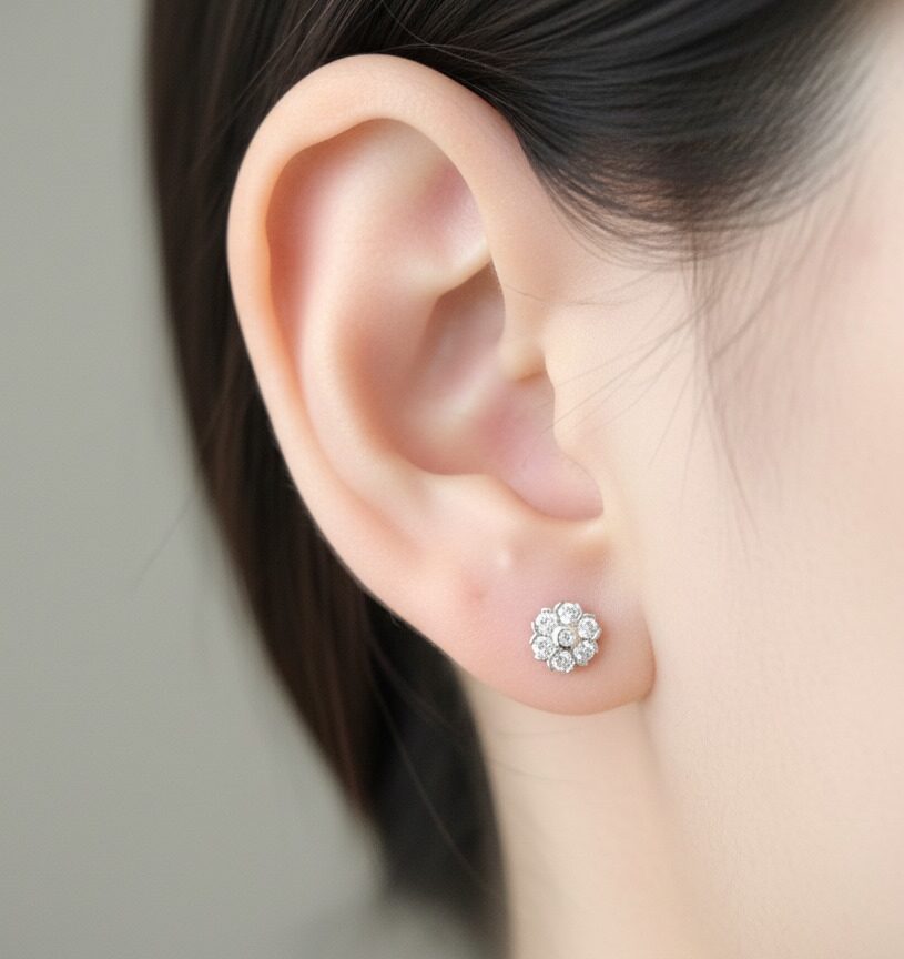 Floral Cluster 925 Silver Earrings