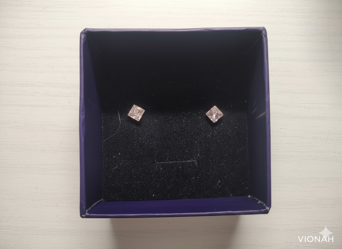 Morganite studs in 925 silver - Image 3
