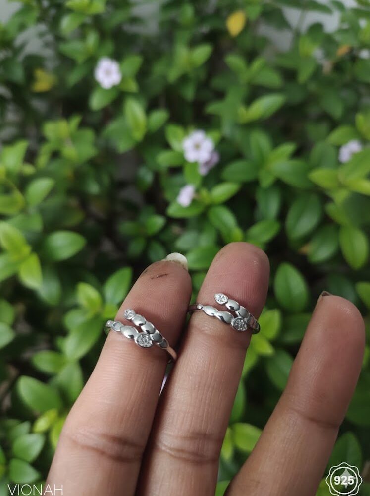 Leaf Design 925 Silver Toe Ring