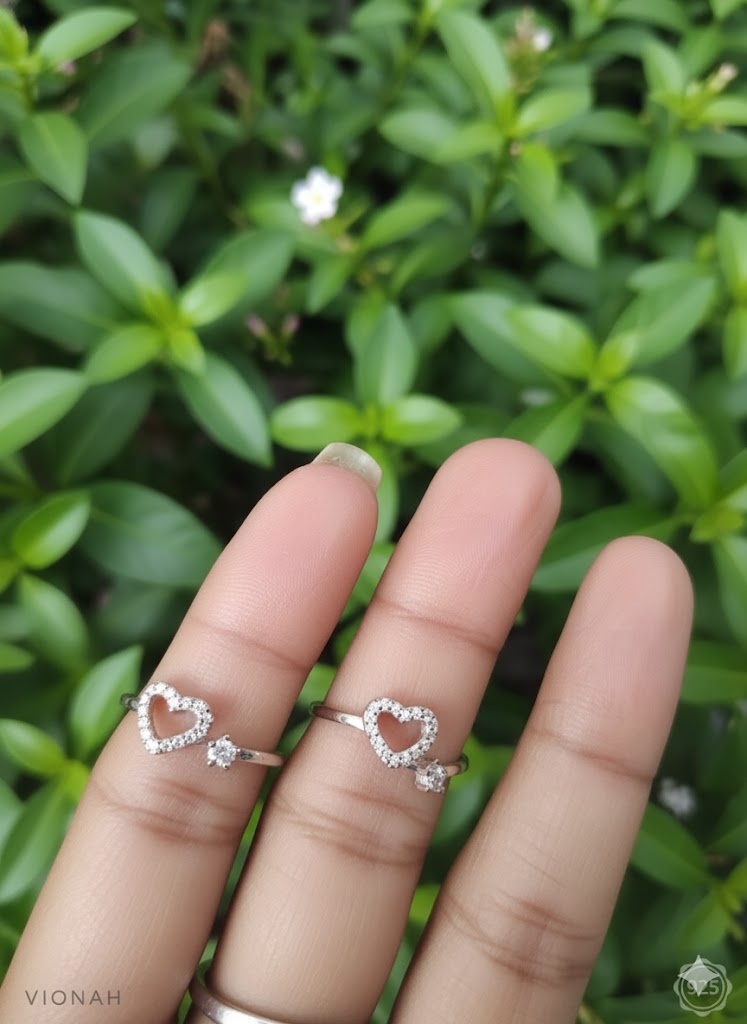Open Heart Toe Rings