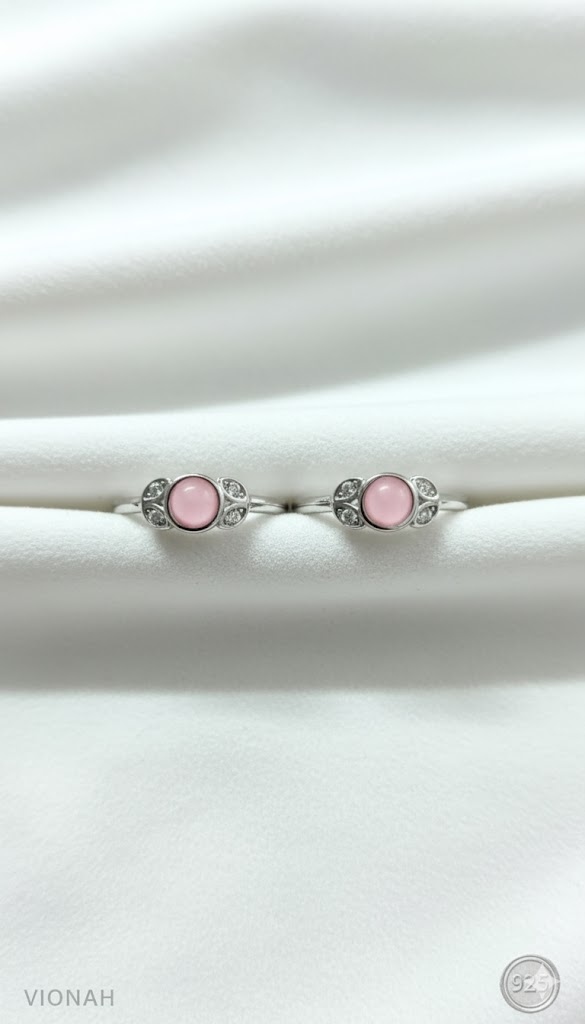 Rose Enamel Floral Toe Rings