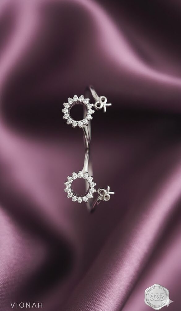 Circle CZ 925 Silver Toe Ring