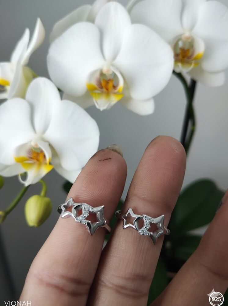 Double Star Toe Rings