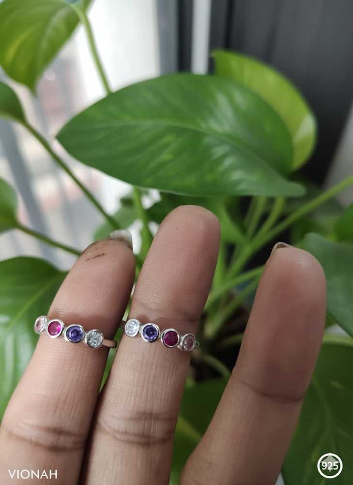 Multicolour Stone Toe Rings