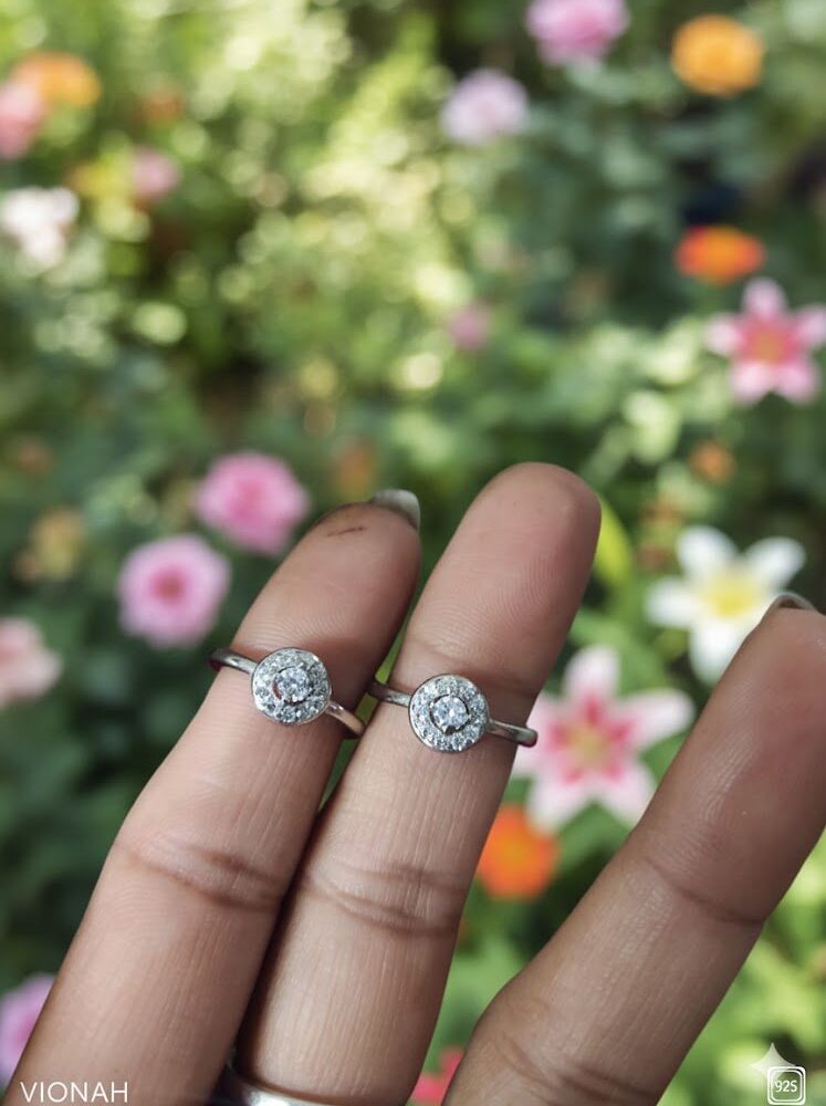 Diamond Halo Toe Rings