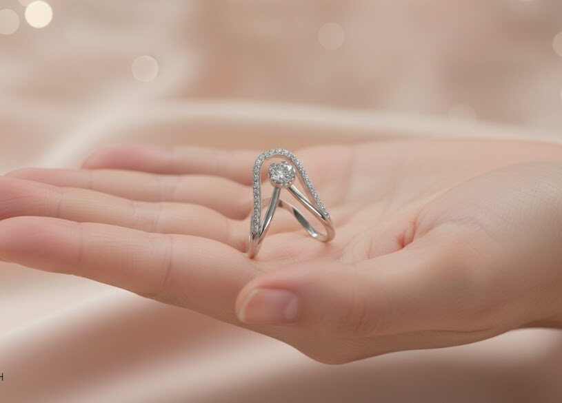 CZ WAVE OPEN RING