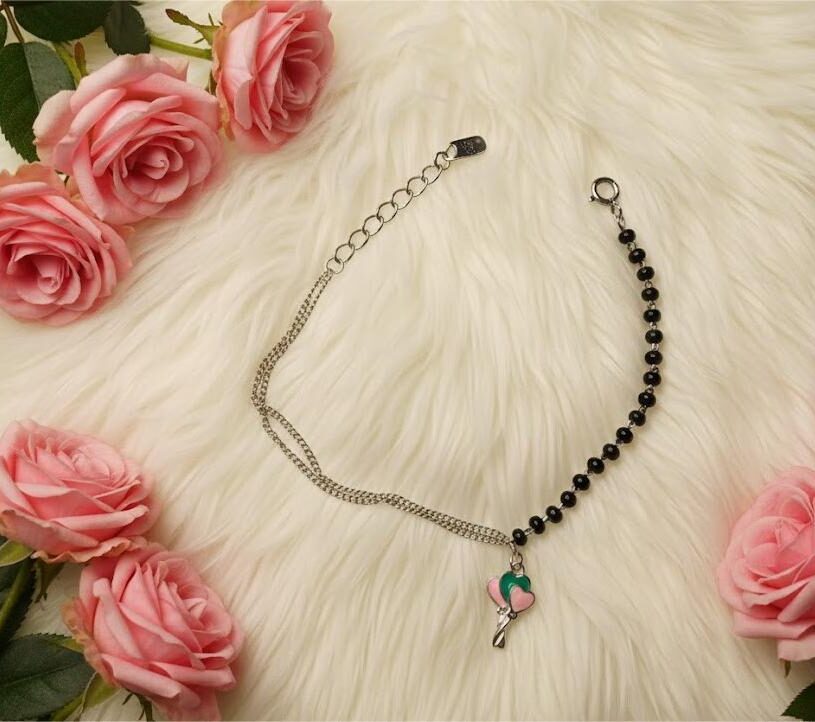 Three Heart String Mangalsutra Bracelet