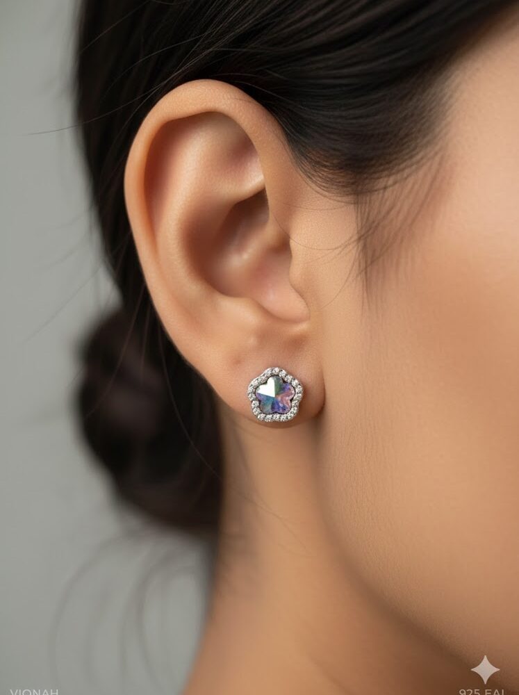 Swarovski Aura Stud Earrings