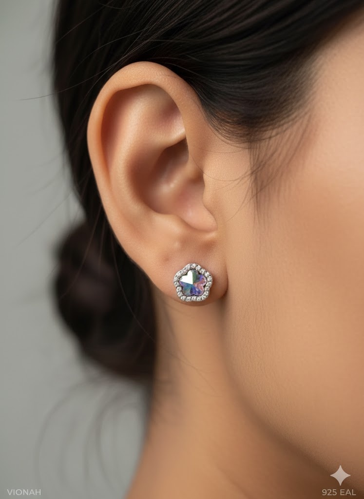 Swarovski Aura Stud Earrings