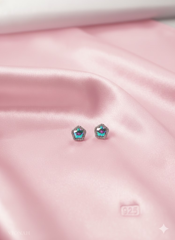 Swarovski Aura Stud Earrings - Image 3