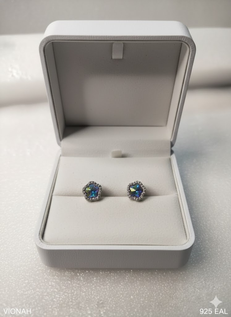 Swarovski Aura Stud Earrings - Image 2