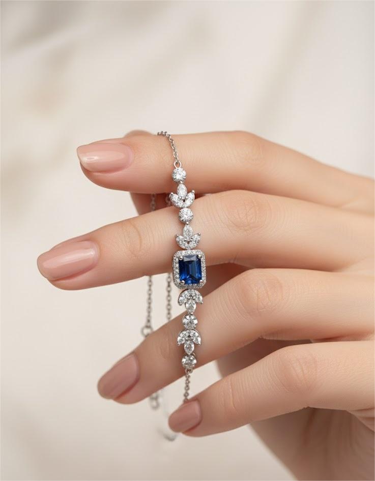 Blue Sapphire Sparkle Bracelet - Image 4