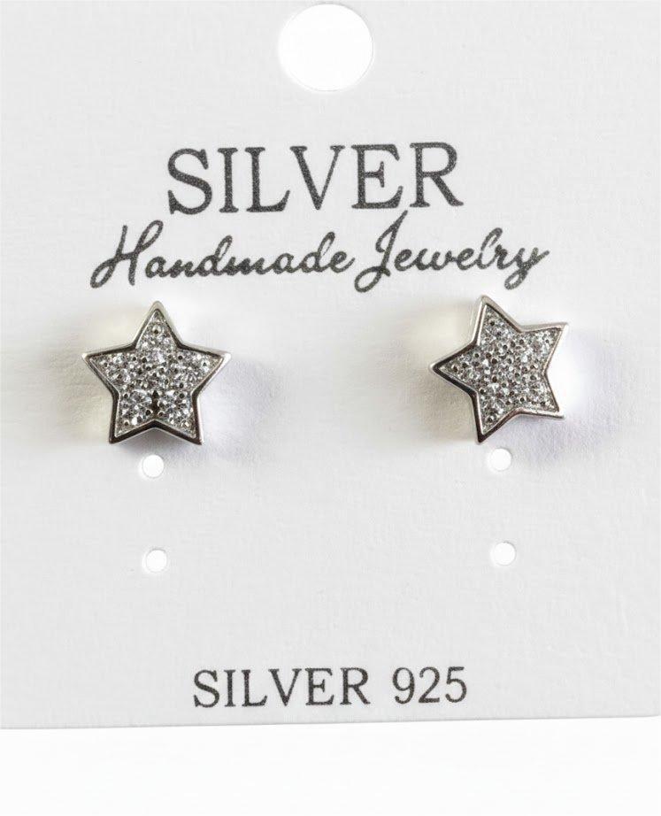 Silver Star CZ Studs - Image 3