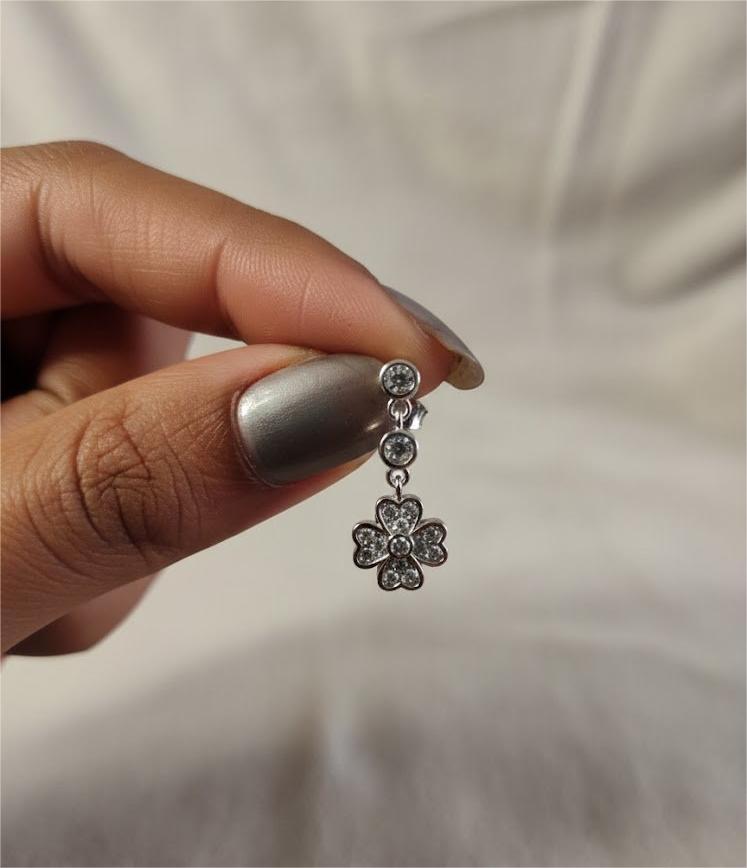 Screw Flower Hanging CZ Studs - Image 4