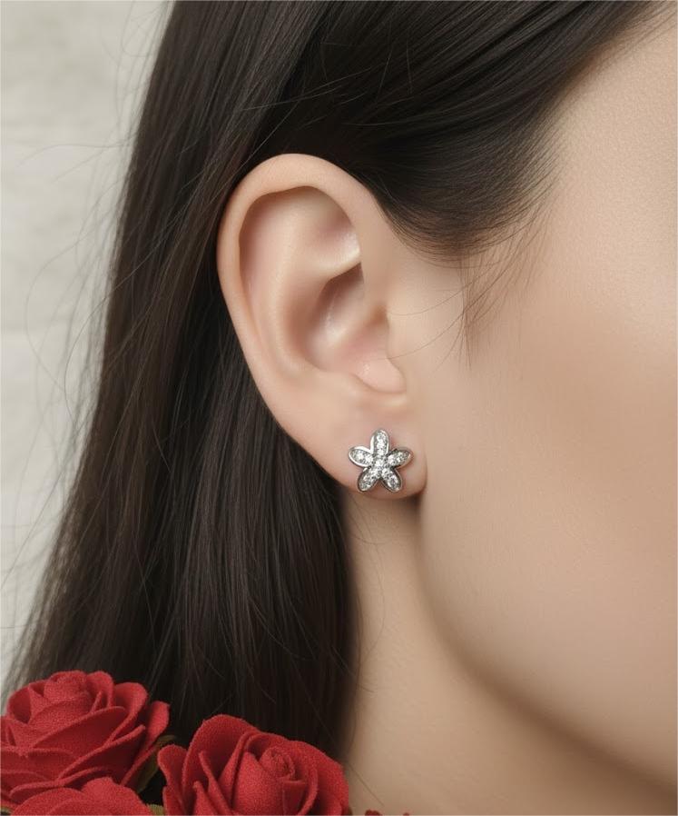 CZ Flower Studs