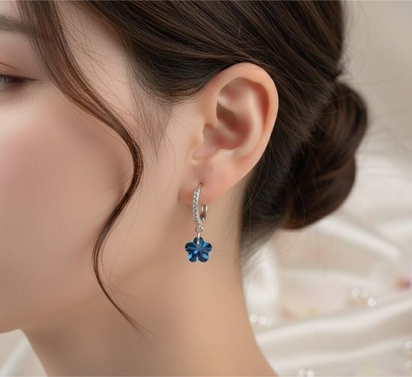 Swarovski Blue Blossom Drop Bali