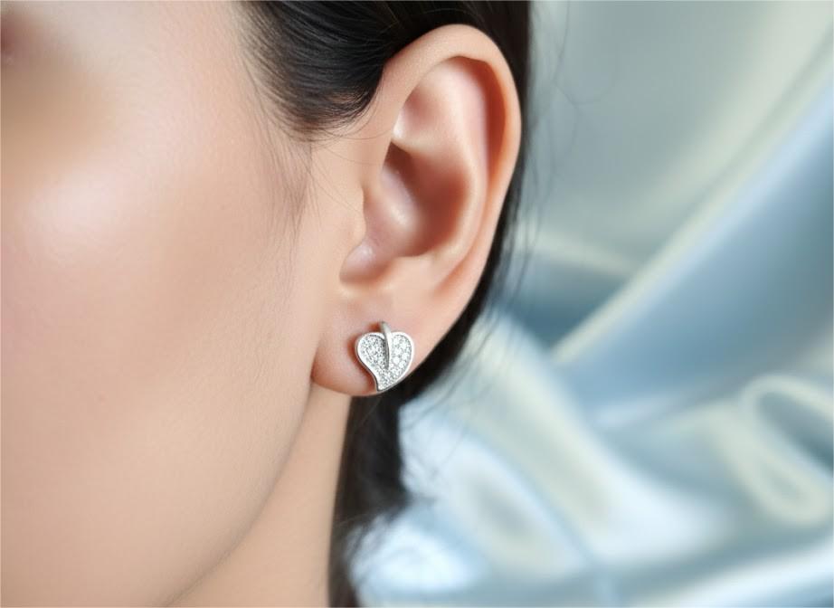 Heart Leaf Micro Studs