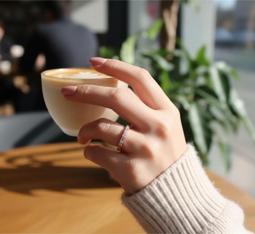 Rose Gold Minimal Spark Band
