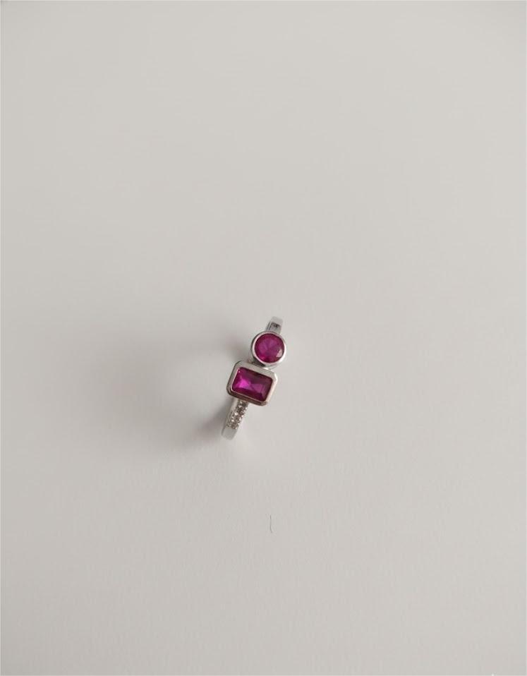 Dual Ruby Silver Ring - Image 3