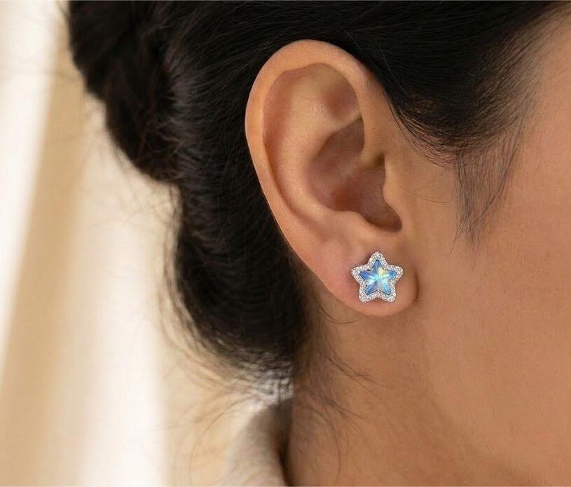 Star Halo Swarovski Studs