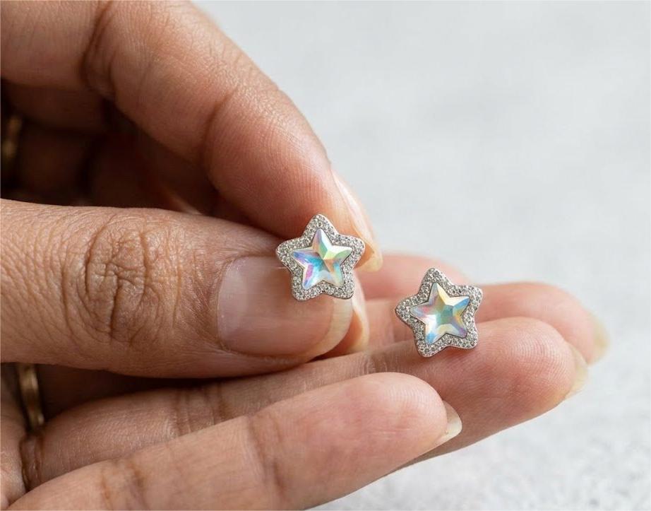 Star Halo Swarovski Studs - Image 2