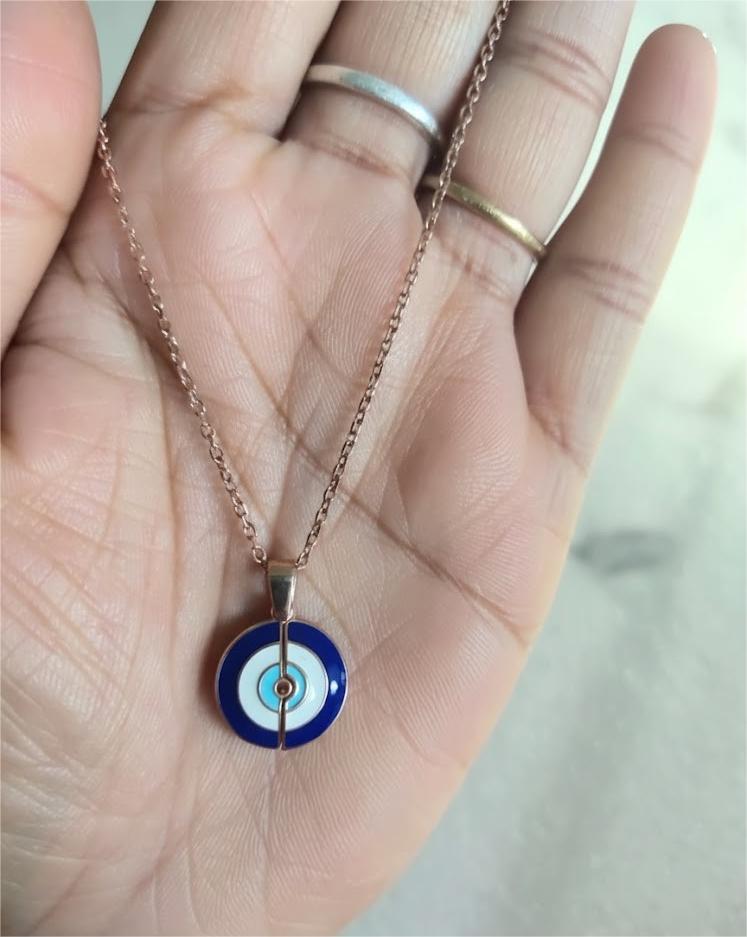 Blue Evil Eye Pendant Necklace - Image 3