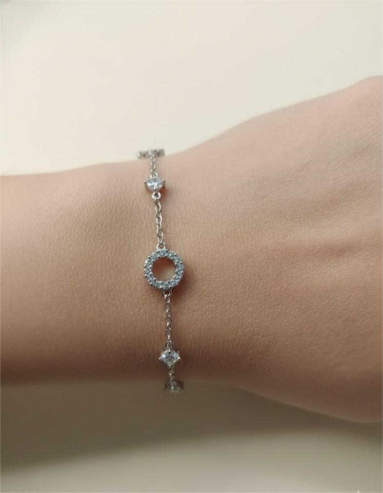 Silver Infinity Circle Bracelet – 925 Sterling Silver