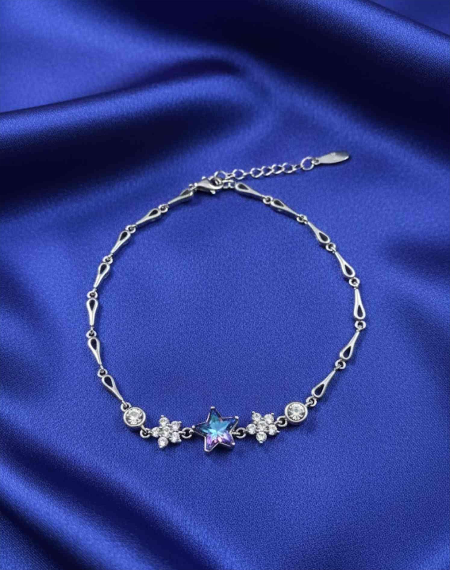 Swarovski Purple Star Bracelet – 925 Sterling Silver - Image 2