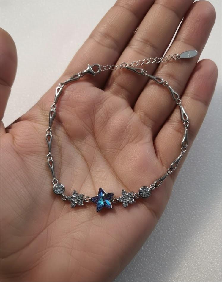 Swarovski Purple Star Bracelet – 925 Sterling Silver - Image 4