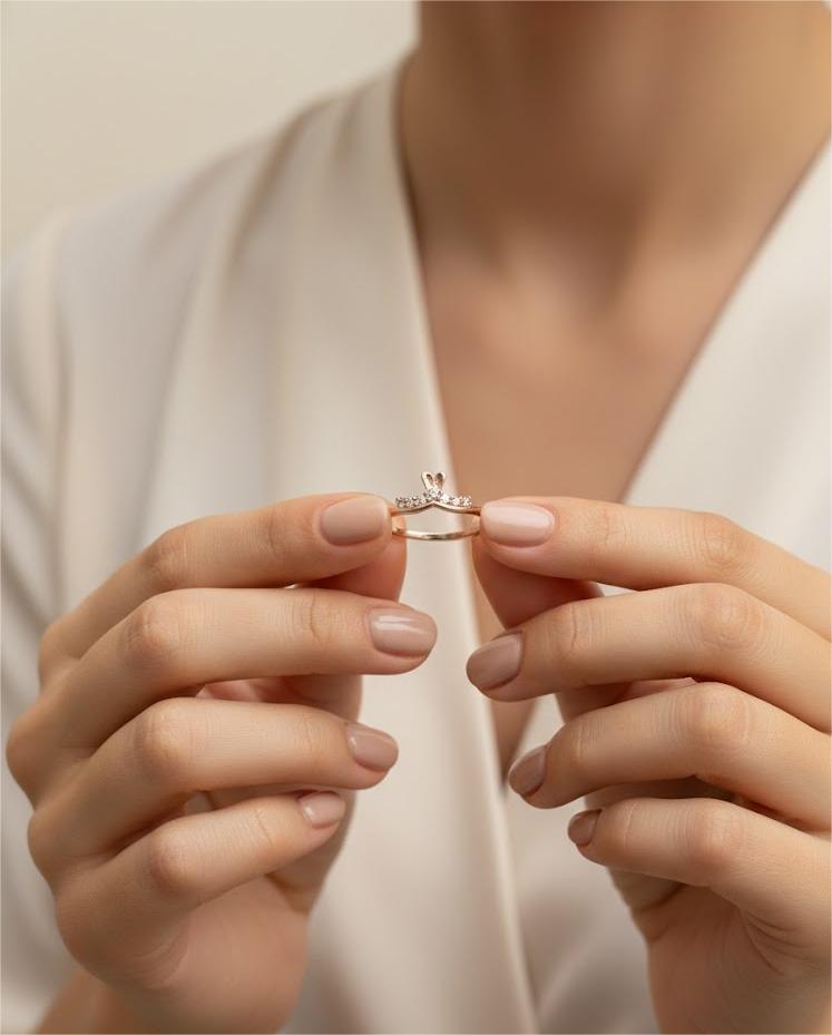 Delicate Bow Silver Ring - Image 4